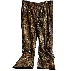 Russell outdoors Pants Mens‎ XL Brown Realtree AP Hunting Camo Deer Side Zip